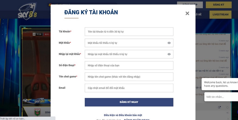 Đăng ký Sky88 - Trải nghiệm siêu phẩm cá cược bom tấn hàng đầu 2 Xác Minh Tài Khoản Thành Công Và Trải Nghiệm Kho Trò Chơi Thú Vị